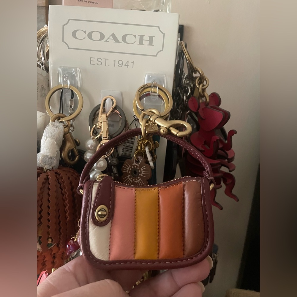 Coach Multicolor Mini swinger Bag Keychain